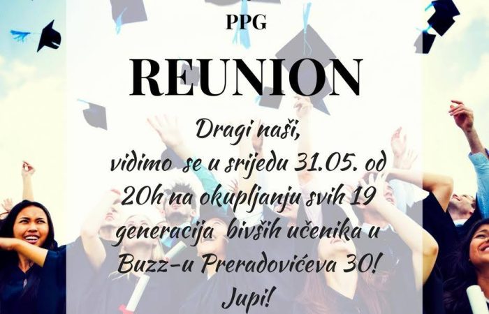 Okupljanje svih bivših generacija PPG-a PPG prva privatna gimnazija zagreb