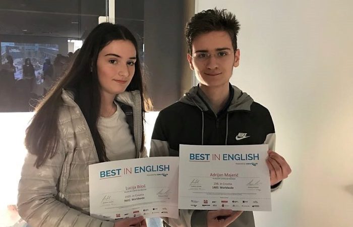 Dodjela diploma za Best in English natjecanje | Prva privatna gimnazija zagreb