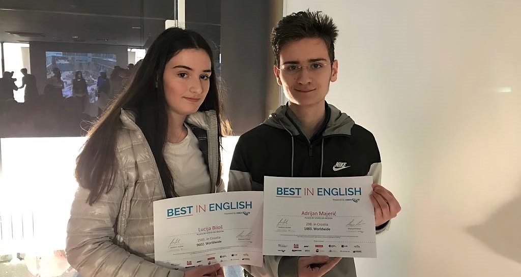 Dodjela diploma za Best in English natjecanje | Prva privatna gimnazija zagreb