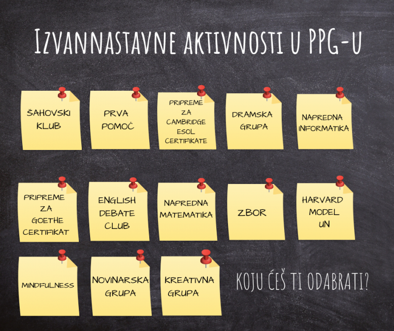 Koju izvannastavnu aktivnost odabrati? PPG prva privatna gimnazija zagreb