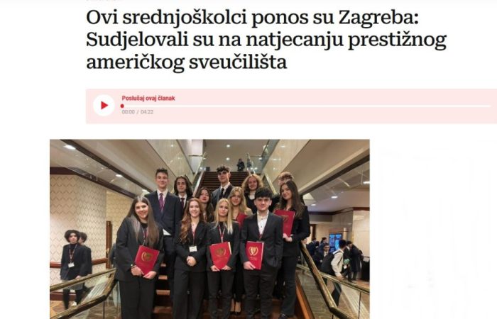 Mi u medijima: čitajte o uspjehu PPG-ovaca na Harvardu! PPG prva privatna gimnazija zagreb