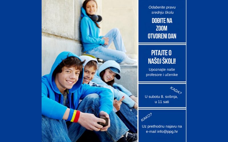 Dođite na Zoom Otvoreni dan Prve privatne gimnazije "Pitajte o našoj školi!" PPG prva privatna gimnazija zagreb