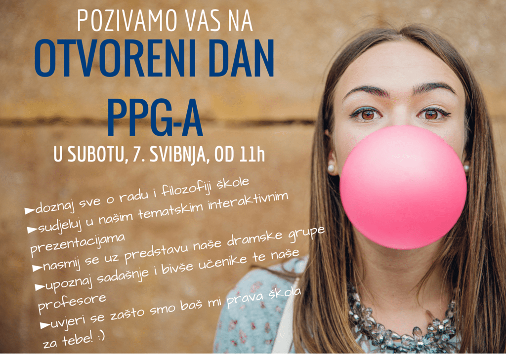 Poziv na Otvoreni dan škole PPG prva privatna gimnazija zagreb