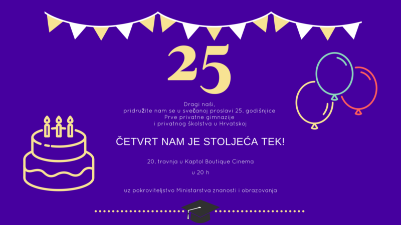 Proslava 25. obljetnice u Kaptol Boutique Cinema | Prva privatna gimnazija zagreb